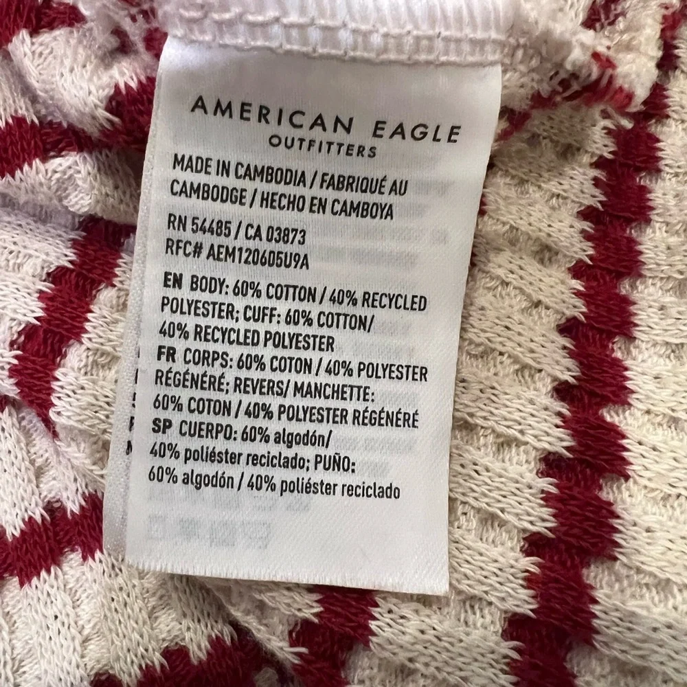 American Eagle outfitters Big Hug Crew Neck Waffle Sweatshirt -M - Picture 7 of 9
